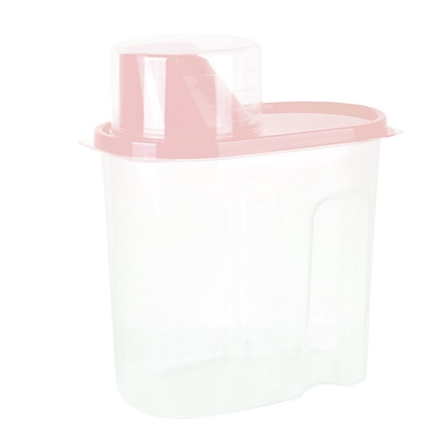 Food Storage Box Plastic Sealpot Container Pantry storage box pantry Organizer Bin Kitchen Food Organizer Jar, Pink, 2.5L