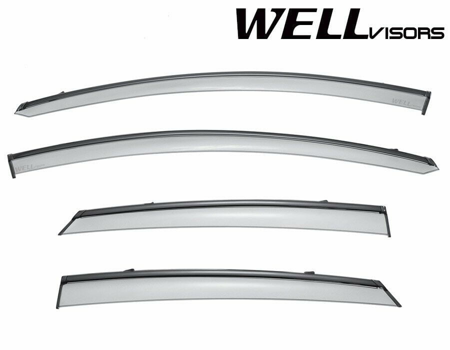 WellVisors For 13-UP Ford Fusion Sedan Black Trim Side Window Visors Deflectors