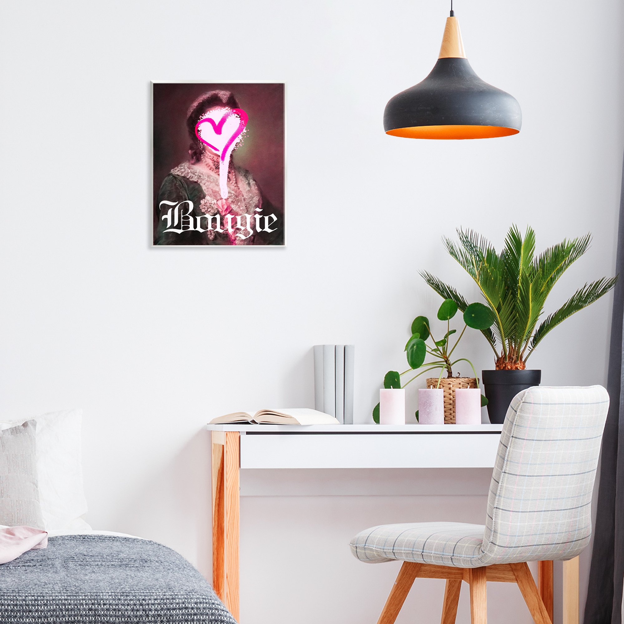 Bougie Classical Portrait Wall Plaque Art, design by Lil' Rue