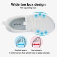 thumbnail image 2 of KOLILI Wide Toe Box Sneakers Women Hands Free Slip On Nurse Shoes Non Slip Work Shoes Women Wide Width All White 8 US/40 EU, 2 of 7