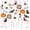 Black Orang, variant on 48 Pcs Red Heart Hanging Decor Set with Diamond, Disco Ball, Dartboard & XOXO Designs – Romantic Swirl Streamers for Valentine's Party, Anniversary, Holiday Celebration