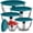 Teal Blue, variant on Black Stainless Steel Nesting Mixing Bowls with Lids 5-Piece Set for Cooking Baking Serving Storage