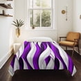 thumbnail image 4 of Purple White Moire Tapestry for Bedroom Wall Hanging Tapestry, Modern Abstract Art Ceiling Backdrop Tapestries Poster Blanket Wall Decor for Teens Room Living Room Dorm 59" x 79", 4 of 8