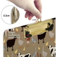 thumbnail image 4 of Coolnut Farm Animals Acrylic Clipboard with Low Profile Gold Metal Clip Standard A4 Letter Size Decorative Clipboards for Office,Jobsite,Medical,School, 4 of 7
