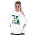 thumbnail image 4 of Florida FL Surf Beach Sunshine Smurf Unisex Plus Size Long Sleeve Shirt Brisco Brands 2X, 4 of 5