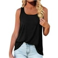 thumbnail image 2 of Patlollav Ladies Tops Womens Blouses Solid Square Neck V-Neck Summer Sleeveless Tank Tops, 2 of 6