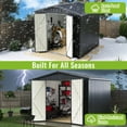 thumbnail image 4 of PABIMIA 8 x 8 FT Outdoor Storage Shed, Metal Garden Shed with Lockable Double Doors, Sloped Roof and Air Vents for Backyard, Patio, Lawn and Garden, 4 of 9
