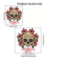 thumbnail image 3 of Adhesivos de pared de PVC con calavera de Halloween con flores, 38 x 43 cm, 3 of 3