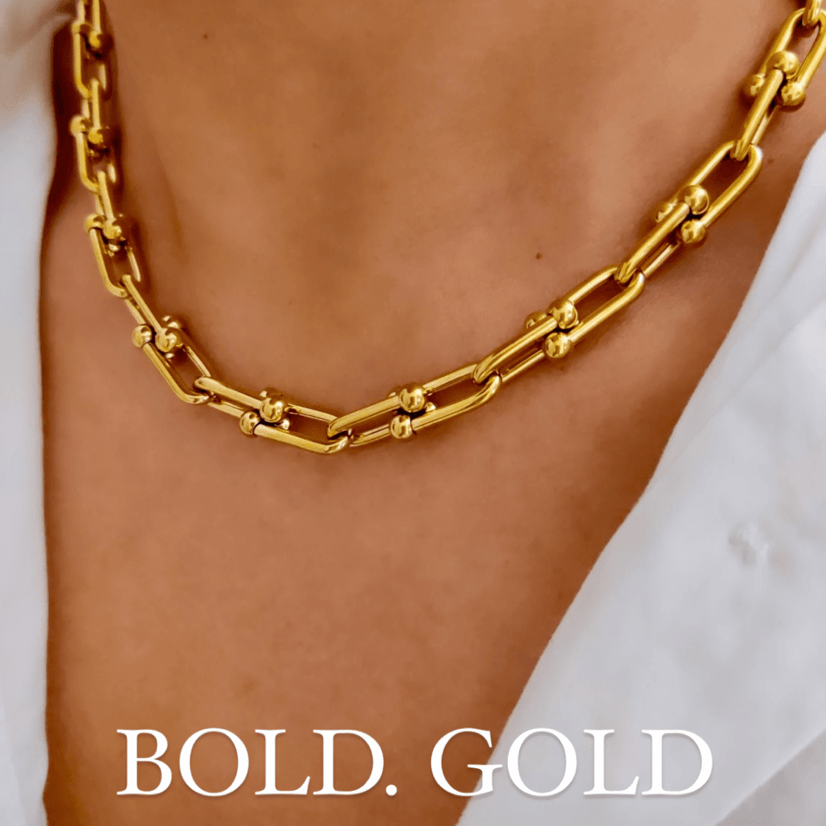 18K Gold Chain Necklace Bracelet Women's, Best Trending Trendy Gold Chain Necklace Bracelet Gift for Women, Lady, Mother, Wife, Mason & Madison Co.