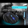 thumbnail image 4 of ZELOTES Souris Optique LED F14 Sans Fil 2.4G 2400 DPI 7 Boutons Souris de Jeu Sans Fil, 4 of 8