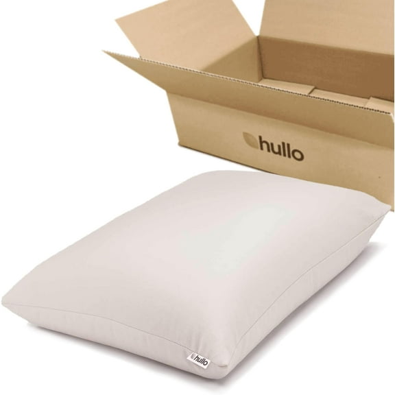 Hullo Buckwheat Pillow Standard Size 20"×26" • Organic, Cooling, Firm Pillows for Sleeping • Made in USA