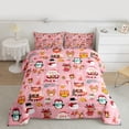 thumbnail image 3 of Homewish Cute Fox Penguin Queen Comforter Set,Christmas Snowman Santa Claus Bedding Sets,Cartoon Xmas Reindeer Bedding Comforter Set For Girrls Teens,Super Cozy Room Decor Reversible,3pcs, 3 of 9