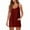 Wine, variant on Summer Beach Dresses for Womens 2025 Plus Size Fashion V-Neck Sleeveless Solid Pockets Pullover Dress