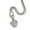 silver, variant on Iced Out Heart Pendant Necklace, Gold & Silver Plated Rope Chain