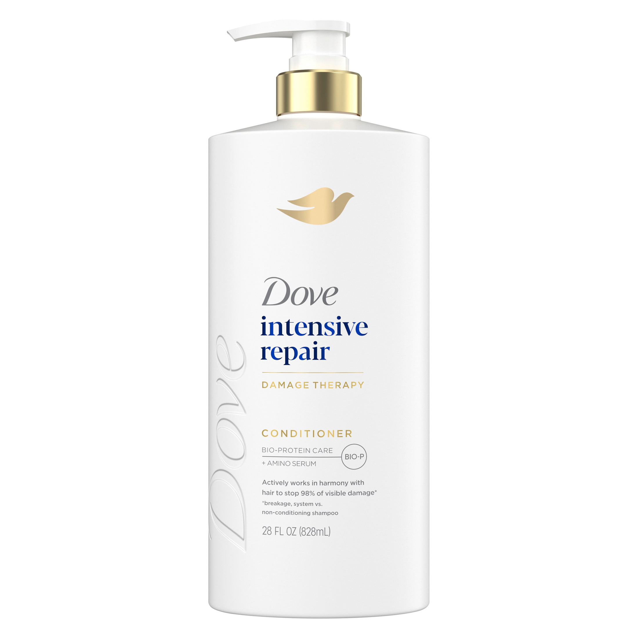 Dove Conditioner for Damaged Hair Intensive Repair with Bio-Protein Care Technology and Amino Serum, 28 Fl Oz
