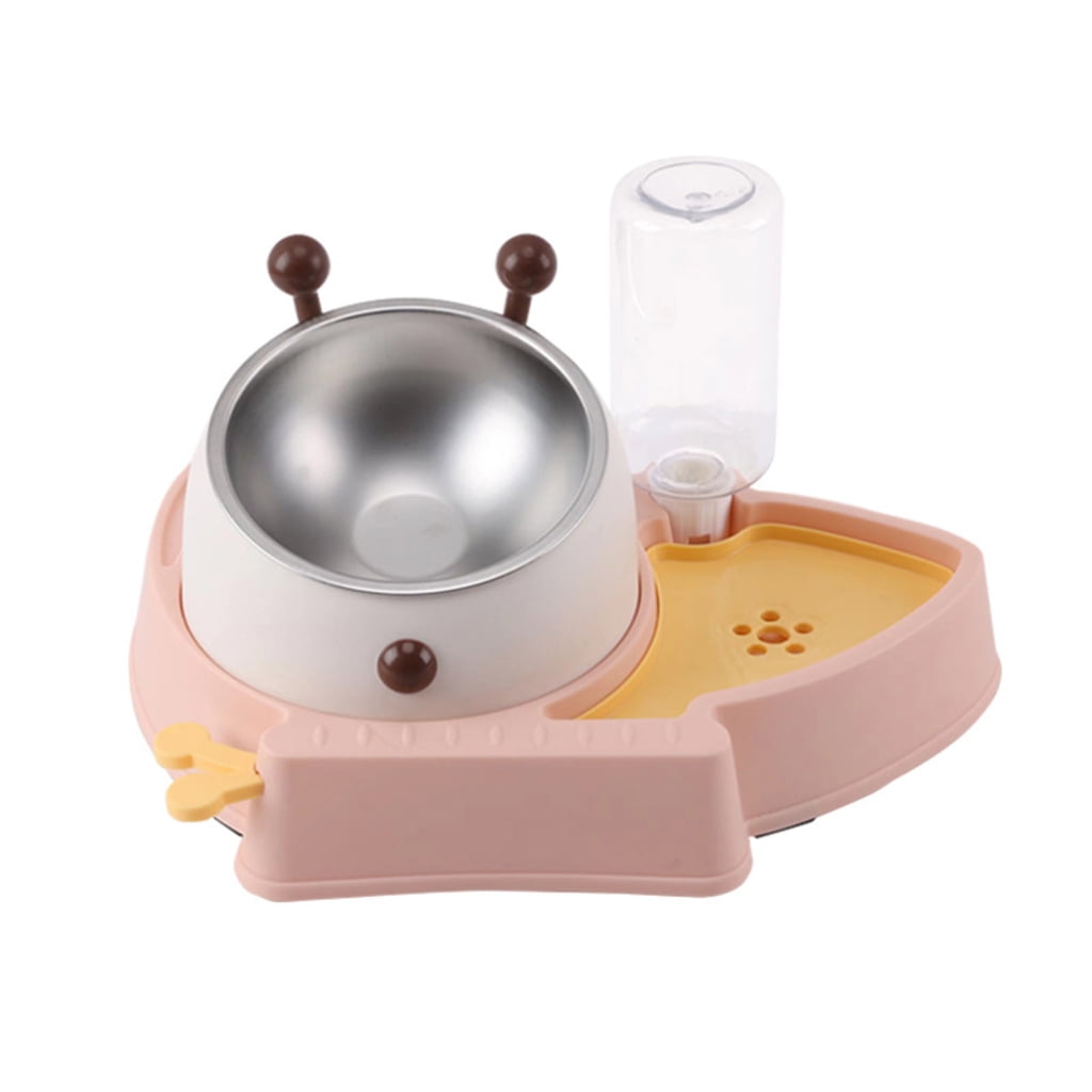 3 in 1 Dog Feeder Set Tilted Posture for Food Bowl Anti-Vomiting Raised Bowls with Water Dispenser Easy to Disassemb