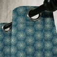 thumbnail image 3 of Ambesonne Victorian Grommet Curtain, Vintage Geometric Swirls, 50" x 96", Dark Teal and Pale Green, 3 of 6