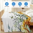 thumbnail image 4 of Sunflowers Cooling Blanket,Lightweight Summer Throw Blanket with Double Sided Cold Effect,Eucalyptus Leaves Spring Floral Summer Botancial Picnic Blankets Bed Sheet for Hot Sleepers 50"x60", 4 of 8