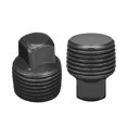thumbnail image 1 of Unique Bargains Outer Square Head Pipe Fitting Plug 3/8NPT Male Thread Carbon Steel 2Pcs, 1 of 5