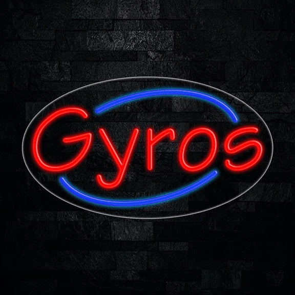 Gyros LED Neon Sign 28"L x 16"H #34629