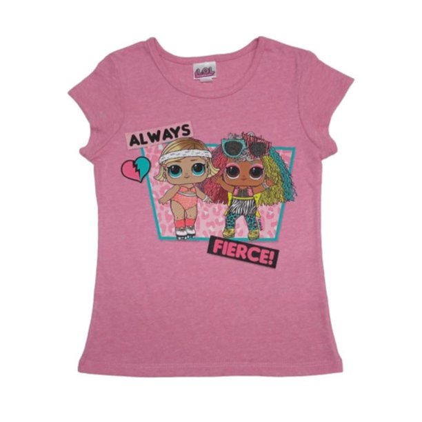 Playera Blip Kids Talla 6 Manga Corta LOL Estampada Rosa