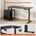 thumbnail image 3 of Escritorio Eléctrico  con Altura Ajustable de Acero de Color Negro, 3 of 9
