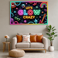 thumbnail image 2 of Neon Lights Glow Party Banner Retro Design Disco Theme for Birthday Party Indoor Decoration Dance Event, 2 of 9