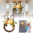 thumbnail image 3 of Easter Bunny Wreath for Front Door,Spring Rabbit Wreath with Pastel Eggs,Berries,and Bow,Farmhouse Indoor Outdoor Wall Window Decor, 3 of 8