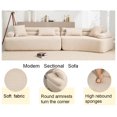 thumbnail image 3 of 139'' Sectional Sofa Couch, Modern Minimalist Curved Sofa with 4 Pillows, 4 Seat Comfy Cloud Couch for Living Room, Apartment, Hotel, No Assembly Required, 3 of 7