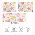 thumbnail image 2 of Yayeee Pillowcase Standard Size Set of 2 Satin Wrinkle Resistant Pillow Case, White Floral Orange, 2 of 7