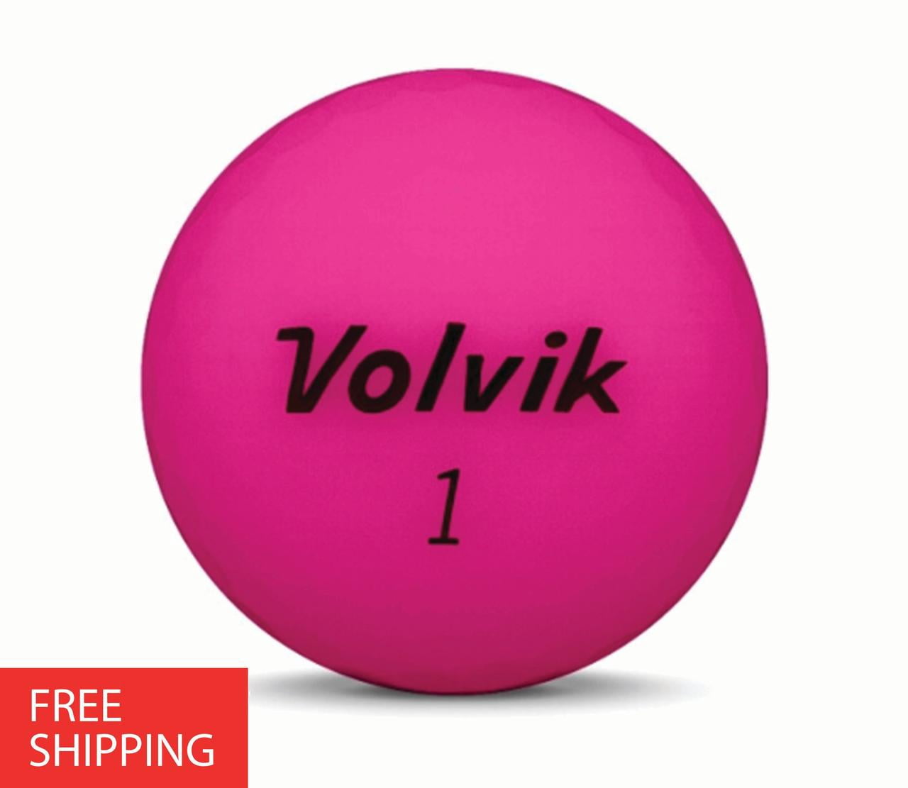 Pre-Owned 24 Volvik Vivid Mat Pink 4A Used Recycled Golf Balls, by Mulligan Golf Balls