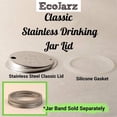 thumbnail image 5 of Classic Stainless Drinking Jar Lid - Wide Mouth, 5 of 6