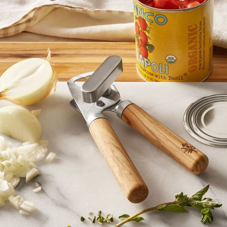 The Pioneer Woman Stainless Steel Olivewood Manual Can Opener with