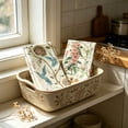 thumbnail image 4 of Bcylexb Floral Kitchen Towels 2 Pack, 16"x 24" Highly Absorbent Jacquard Tea Towels Printed Reusable Dish Towels Hand Towels for Counter Glass Gifting Housewarming, 4 of 6