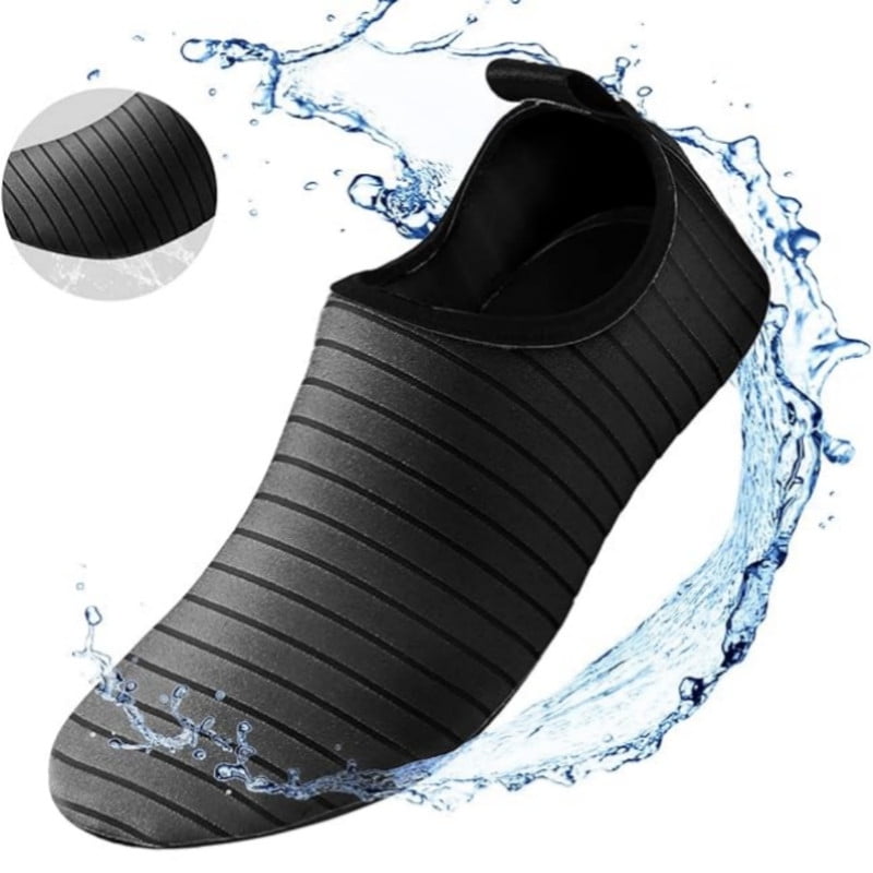 Calzado Acuático Negro, Secado Rápido antideslizante, Zapatos para