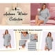 thumbnail image 3 of Camisa de dormir de mujer plus size Agnes Orinda para el Día de la Madre, a rayas, con botones, cuello en V, mangas 3/4, suave, vestido de pijama, bata de noche con bolsillo, 2X negro, 3 of 7