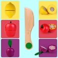 thumbnail image 3 of Accesorios de cocina para niños Tienda de juguetes Accesorios de tienda de abarrotes de madera Comida de corte de madera Juegos de rol juguetes educativos Regalo para niños y niñas (reutilizable) Adepaton LN-2074, 3 of 6
