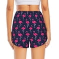 thumbnail image 2 of Lsque Cute Flamingo Printed Women's Running Shorts with Liner Pockets,Elastic Quick Dry Workout Athletic Gym Yoga Shorts,Womens High Waist Shorts-Medium, 2 of 9