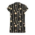 thumbnail image 4 of cocolona Womens Summer Silk Satin Tops Plus Size V Neck Short Sleeve T-shirt Fashion Casual Cute Print Tees Blouses, 4 of 6