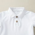 thumbnail image 4 of oqasdz Baby Boy Outfits Toddler Short Sleeve Lapel Solid Color Polo Shirt and Casual Shorts Athleisure Outfit Sets Size 18-24 M, 4 of 7
