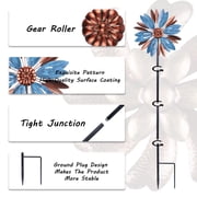 52.36 Inch Wind Spinner 360 Degree Wind Spinners Outdoor Metal Windmill with Double Wind Sculpture Suitable for Patio,Lawn,Garden Yard Art Decor
