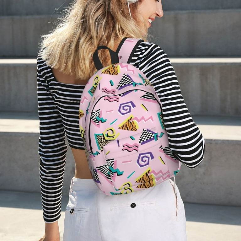 Pink canvas backpack deals