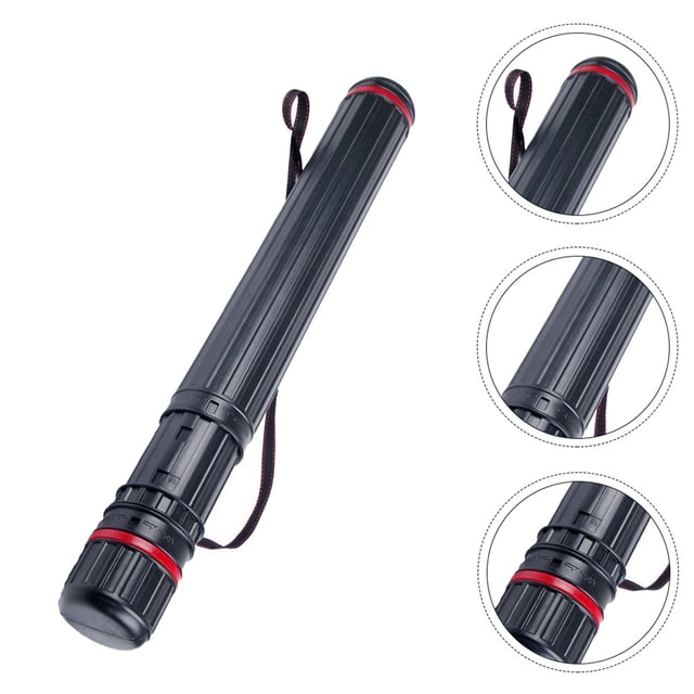 WEUVEB Tube Flèche Noir Durable pour Rangement Design Télescopique Réglable Sports Extérieurs 2 Pcs