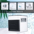 thumbnail image 2 of Yeacher Mini Portable Air Conditioner Fan Noiseless Evaporative Air Humidifier USB Personal Conditioner 3-Speed LED, 2 of 8
