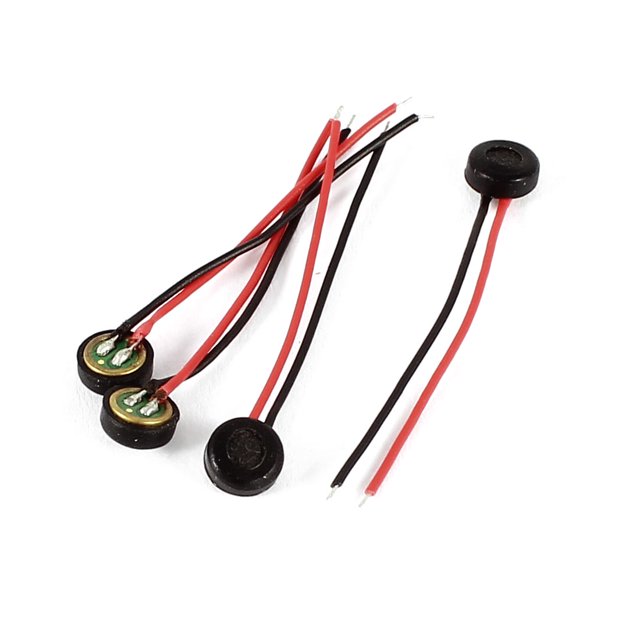 Unique Bargains 4pcs 2.6mm Wire Electret Condenser Microphone Cartridge Pick-up 4mm x 2mm