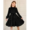 thumbnail image 3 of Arshiner Girls Black Dress Fall Long Sleeve Formal Church Tween Dresses 11-12 Years, 3 of 8