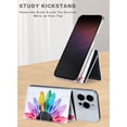 thumbnail image 4 of Allytechgroup Wallet with MagSafe RFID Blocking for iPhone 16/15/14/13/12 Series, Strong Magnetic Card Holder for 4 Cards, PU Leather Kickstand, Butterfly Floral Design, Compatible with MagSafe Cases, 4 of 12