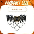 thumbnail image 2 of DESIGNICE Goth Accessories,Lace Gem Chain Tassel Black Necklaces for Women,Polyester Alloy Gothic Necklace,For Women Halloween Daily Use,Style2, 2 of 7