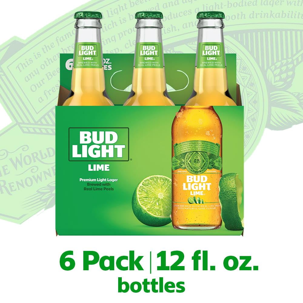 Bud Light Lime Beer, 6 Pack Beer, 12 FL OZ Bottles, 4.2% ABV - Walmart