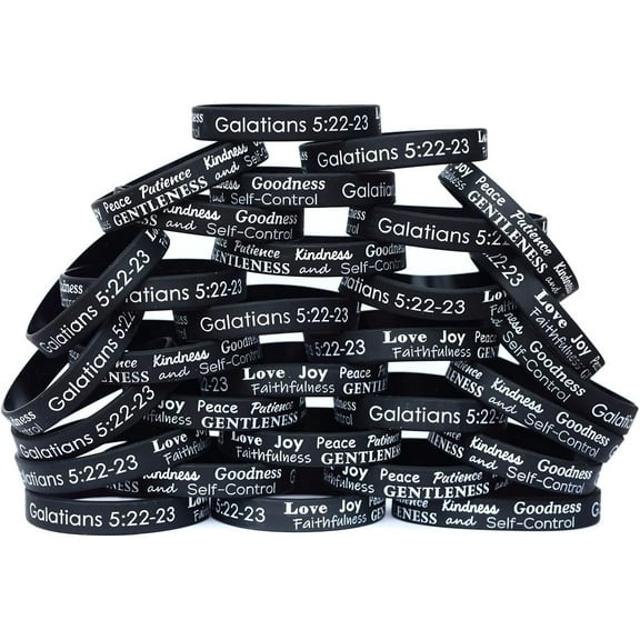 Fifty (50) Love Joy Peace Patience Bracelets - Galations Fruit of the Spirit Wristbands
